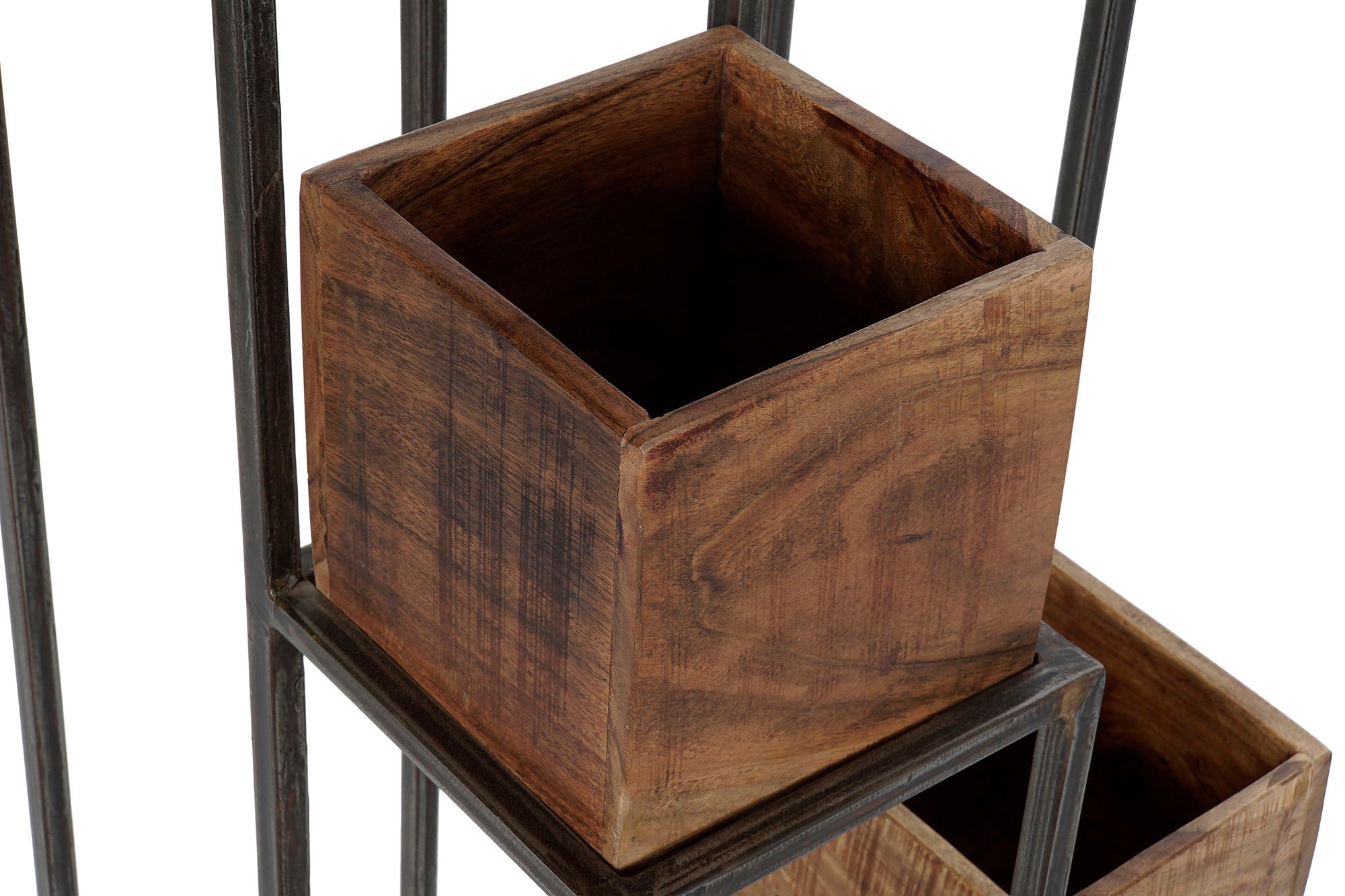 MACETERO MANGO METAL 40X40X120 MARRON - Imagen 2