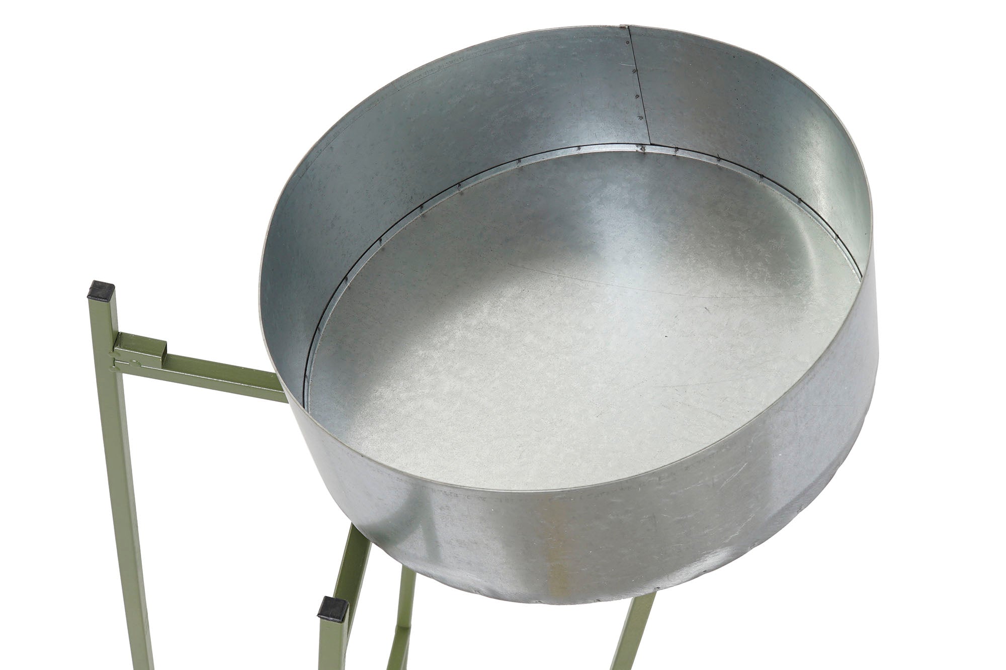 MACETERO METAL 27,5X27,5X63 PLATEADO - Imagen 1