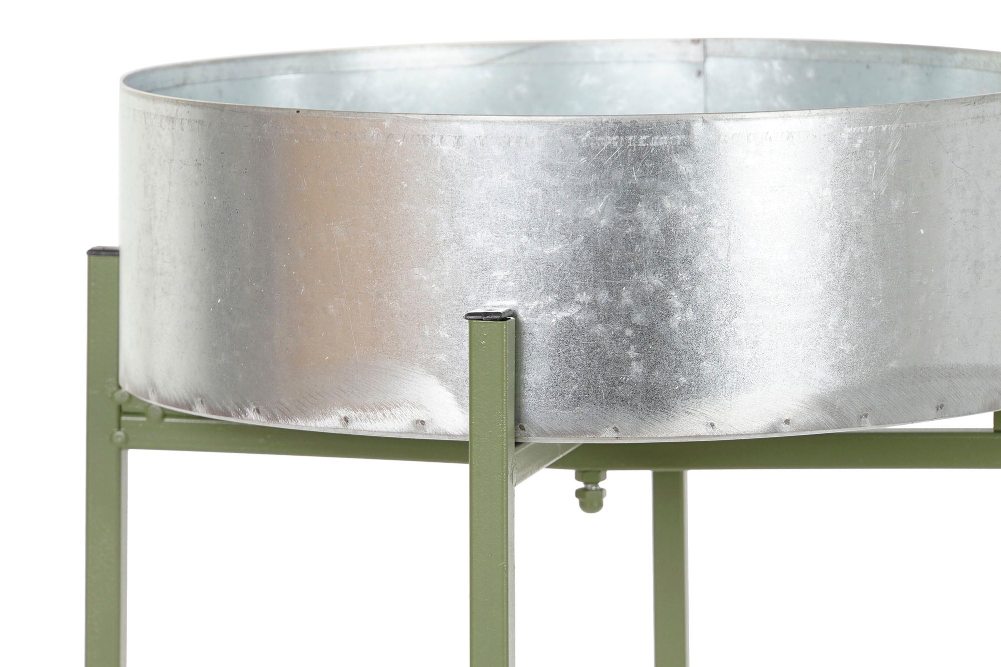 MACETERO METAL 27,5X27,5X63 PLATEADO - Imagen 2