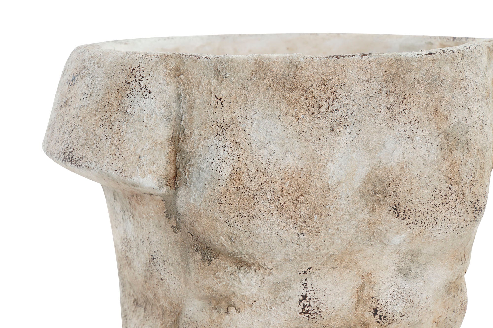 MACETERO CEMENTO 19X15X15 TORSO MARRON CLARO - Imagen 3