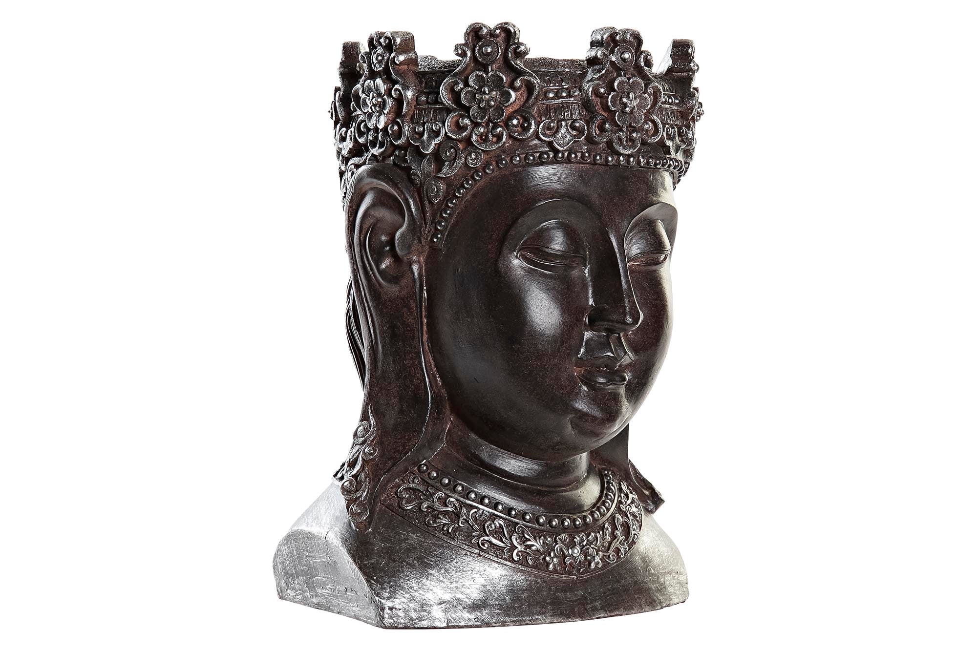 MACETERO RESINA 20,5X20X30 BUDA GRIS - Imagen 1