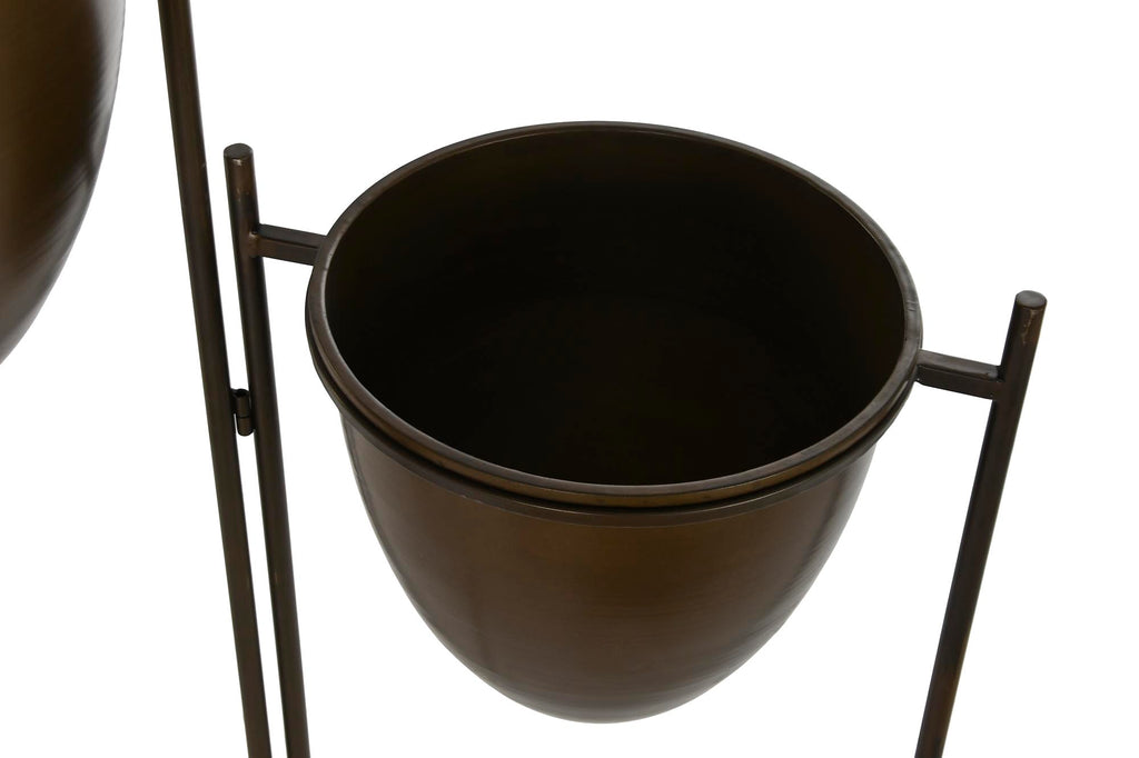 MACETERO METAL 35X26,5X105 COBRIZO - Imagen 2