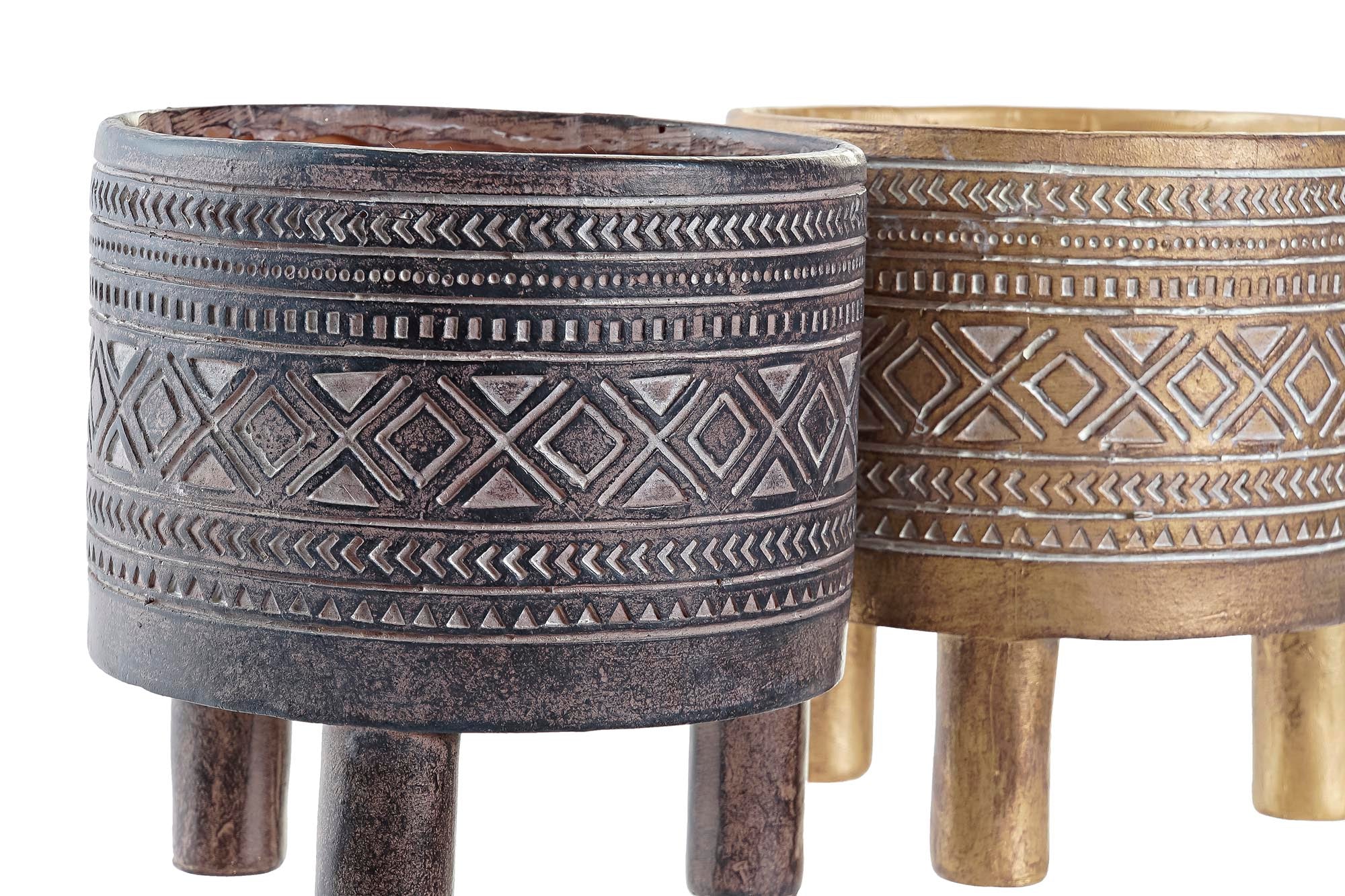 MACETERO RESINA 14X14X14,5 ETNICO 2 SURT. - Imagen 1