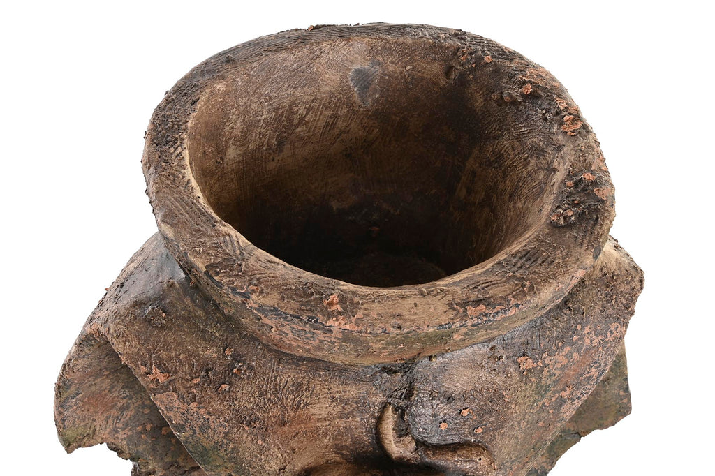 MACETERO MAGNESIA 39X26X51 PARED ENVEJECIDO GRIS - Imagen 2