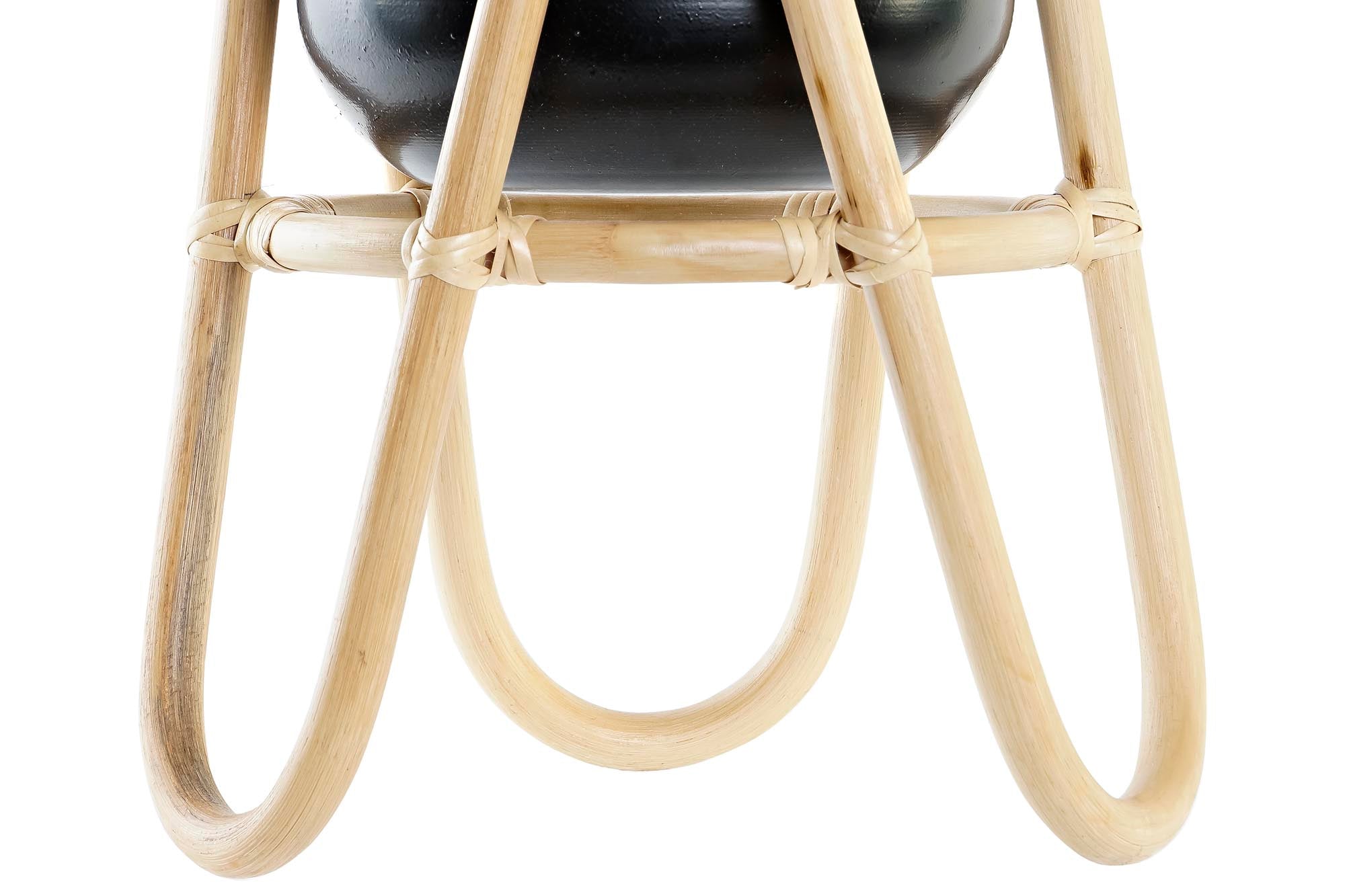 MACETERO BAMBU METAL 26X26X40 NATURAL - Imagen 1