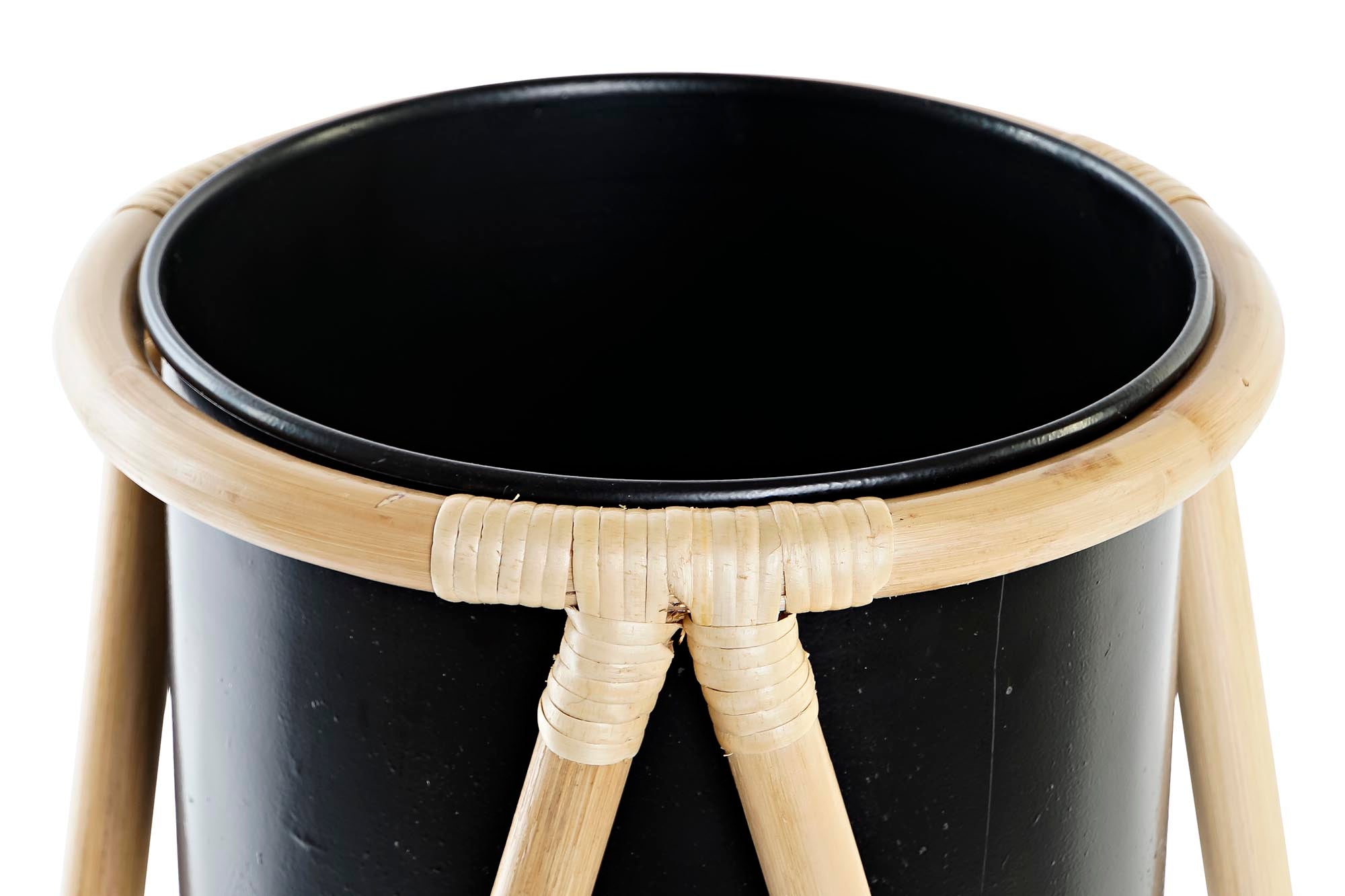 MACETERO BAMBU METAL 26X26X40 NATURAL - Imagen 3