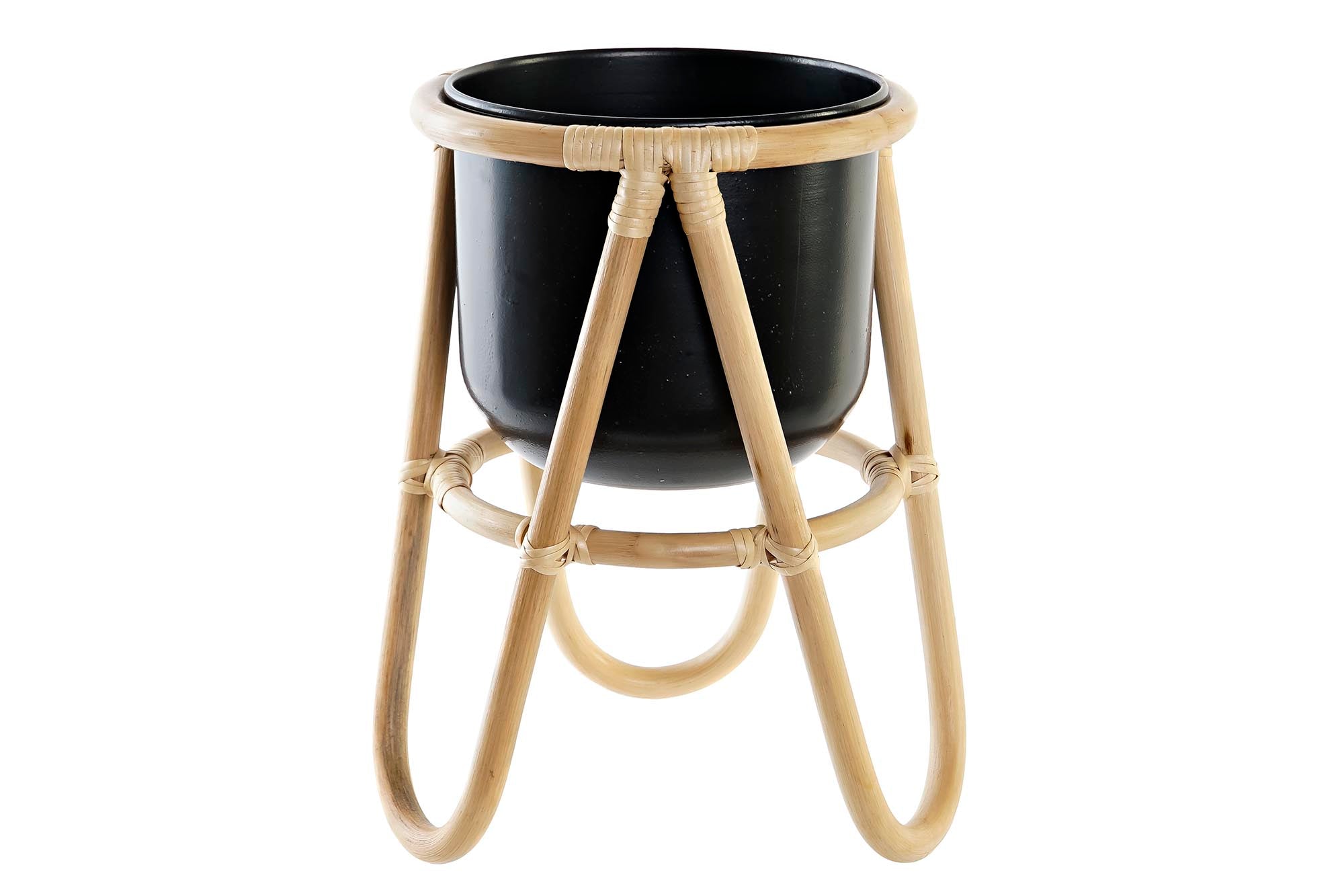 MACETERO BAMBU METAL 26X26X40 NATURAL - Imagen 2