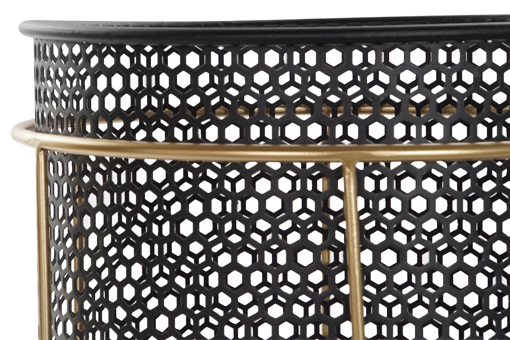 MACETERO SET 2 METAL 36X36X58 30X48 NEGRO - Imagen 1