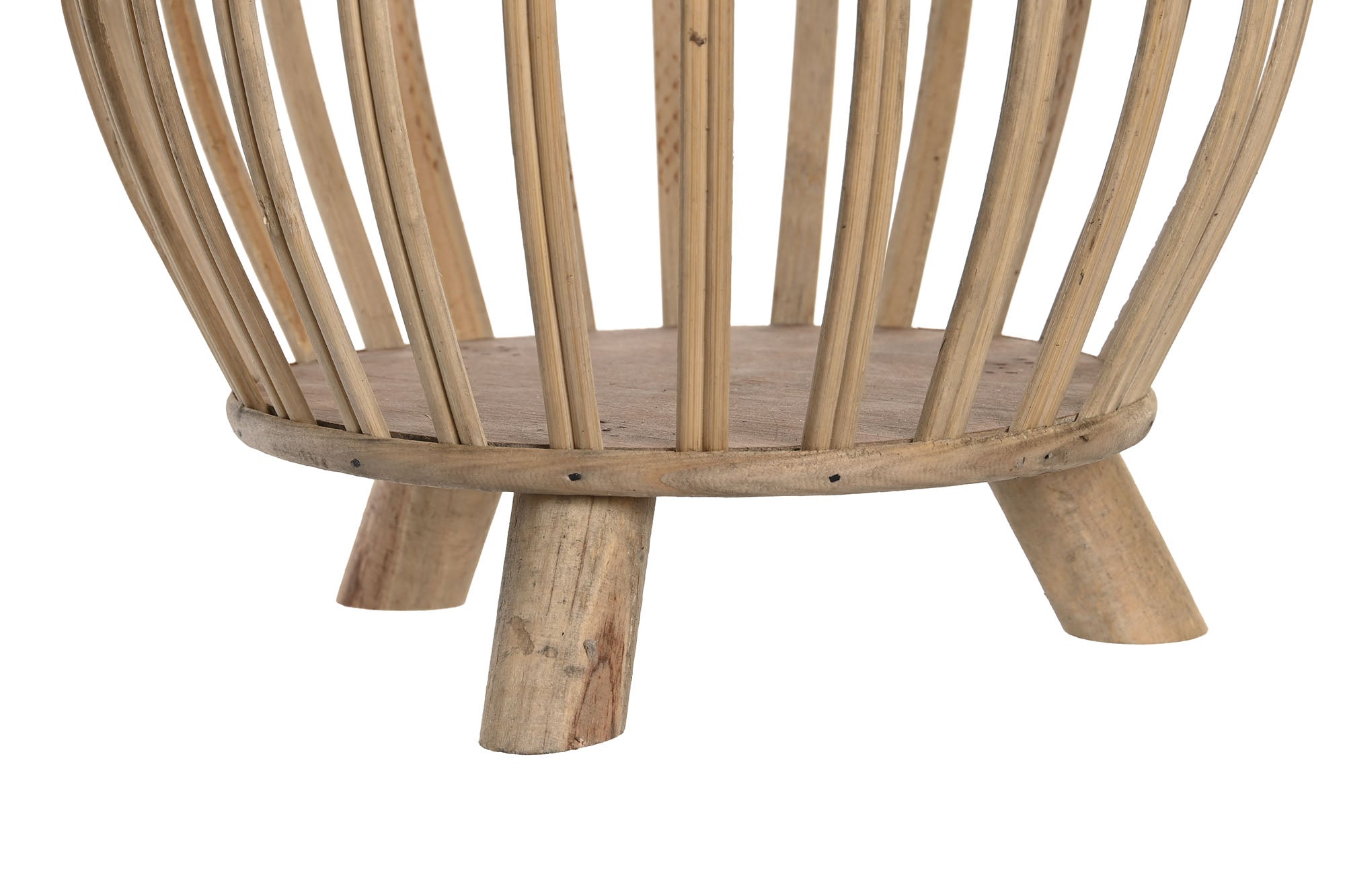 MACETERO SET 2 BAMBU 35X35X37 NATURAL MARRON CLARO - Imagen 1