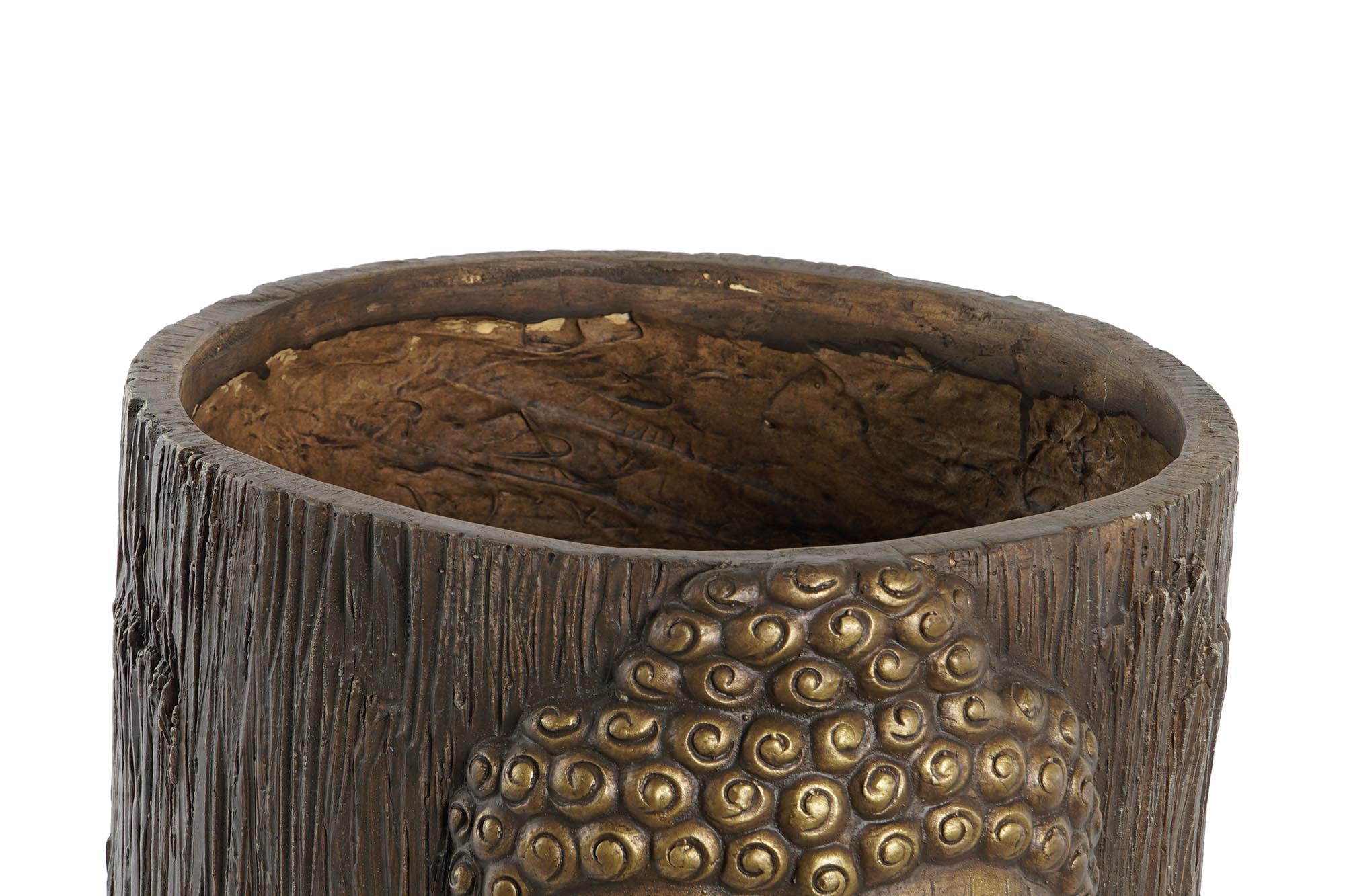 MACETERO FIBRA VIDRIO 30X29X26 BUDA ENVEJECIDO - Imagen 1