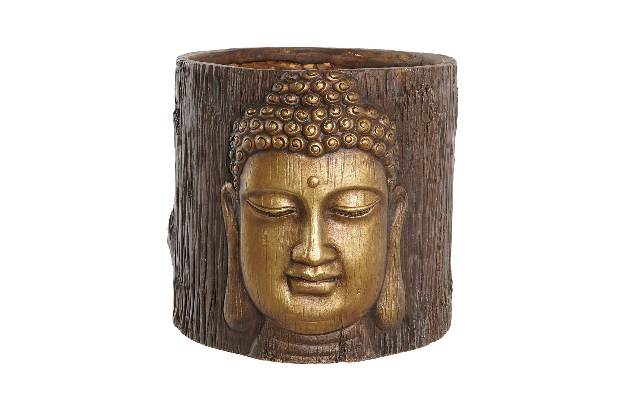 MACETERO FIBRA VIDRIO 30X29X26 BUDA ENVEJECIDO - Imagen 2