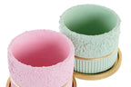 MACETA SET 2 CEMENTO 20X20X16,5 RUGOSO 2 SURT. - Imagen 3