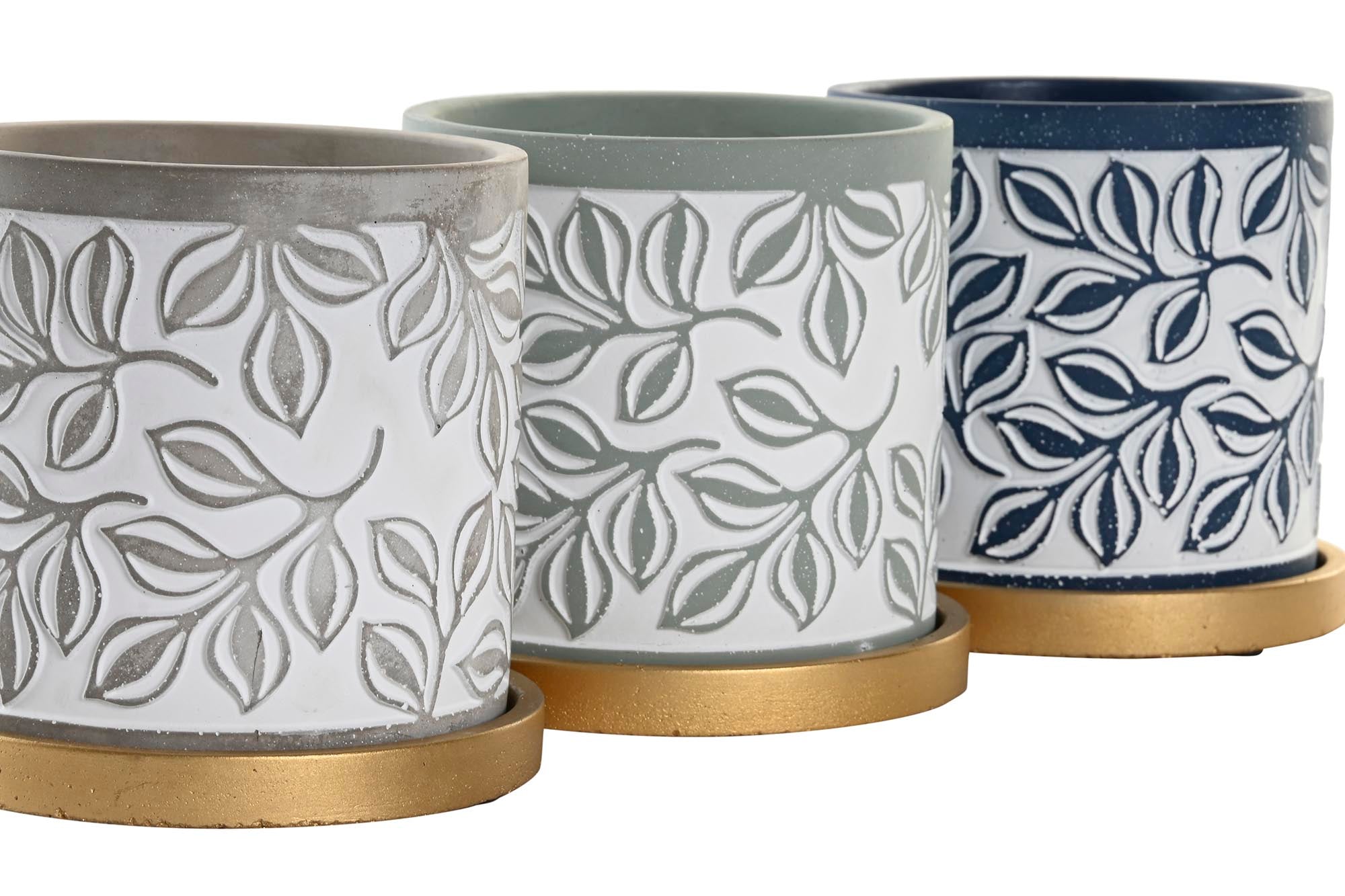 MACETA CEMENTO 13X13X14 CON PLATO 4 SURT. - Imagen 3