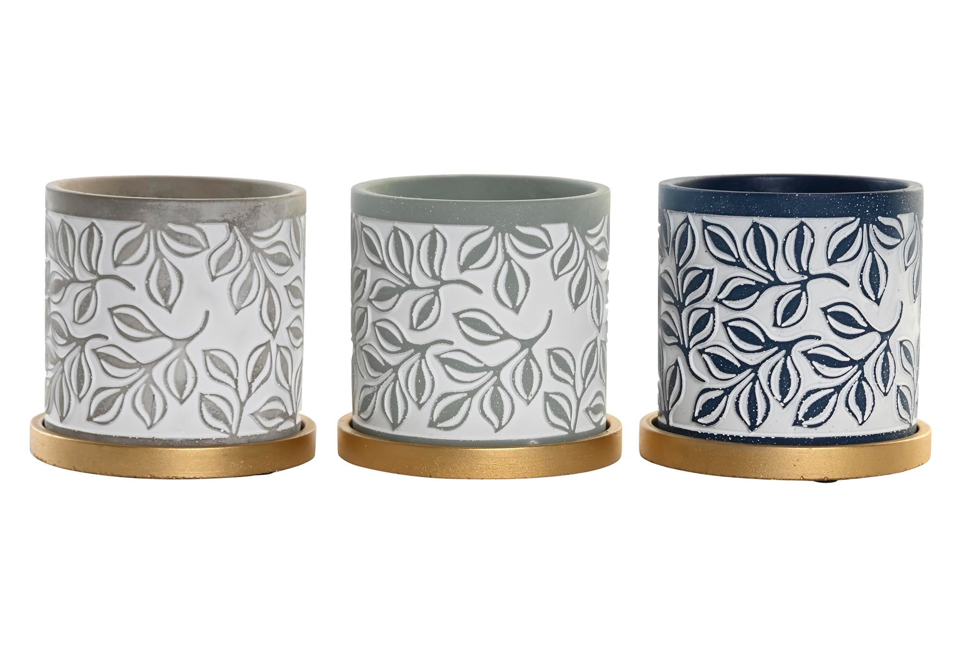 MACETA CEMENTO 13X13X14 CON PLATO 4 SURT. - Imagen 1