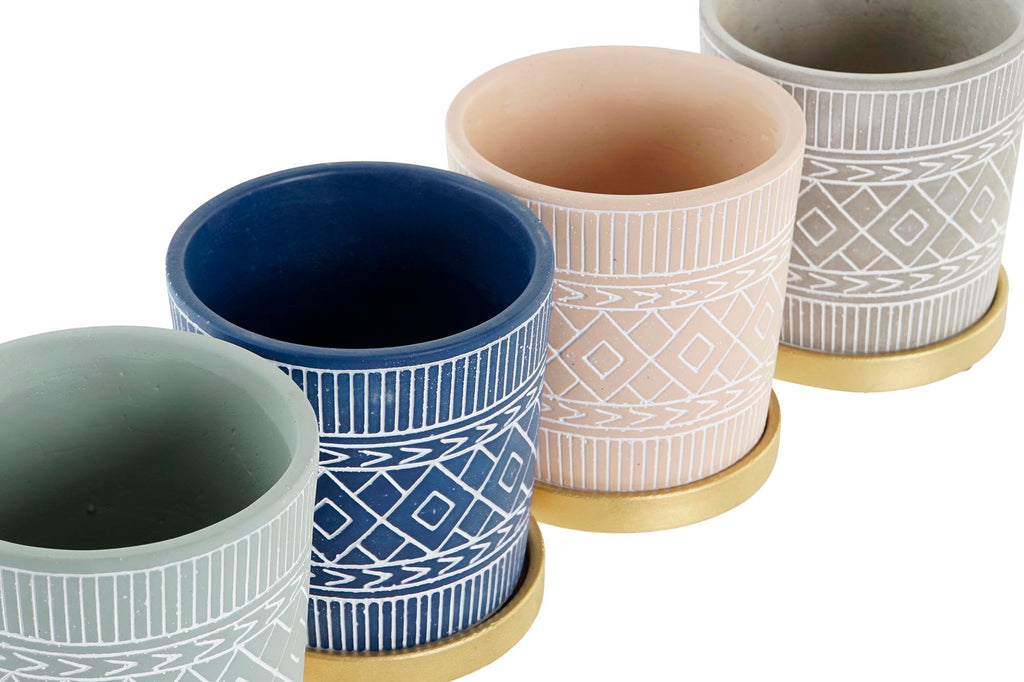 MACETA CEMENTO 13X13X14 CON PLATO 4 SURT. - Imagen 3