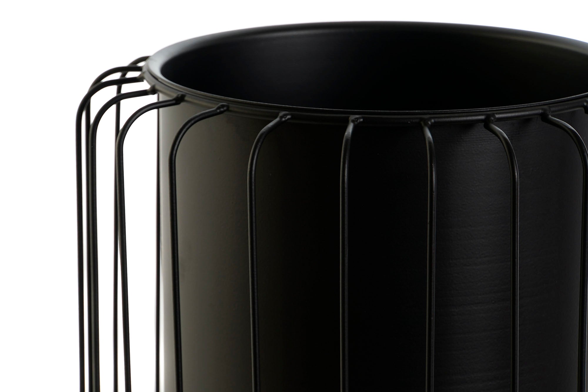 MACETERO METAL 26X26X26 NEGRO - Imagen 2