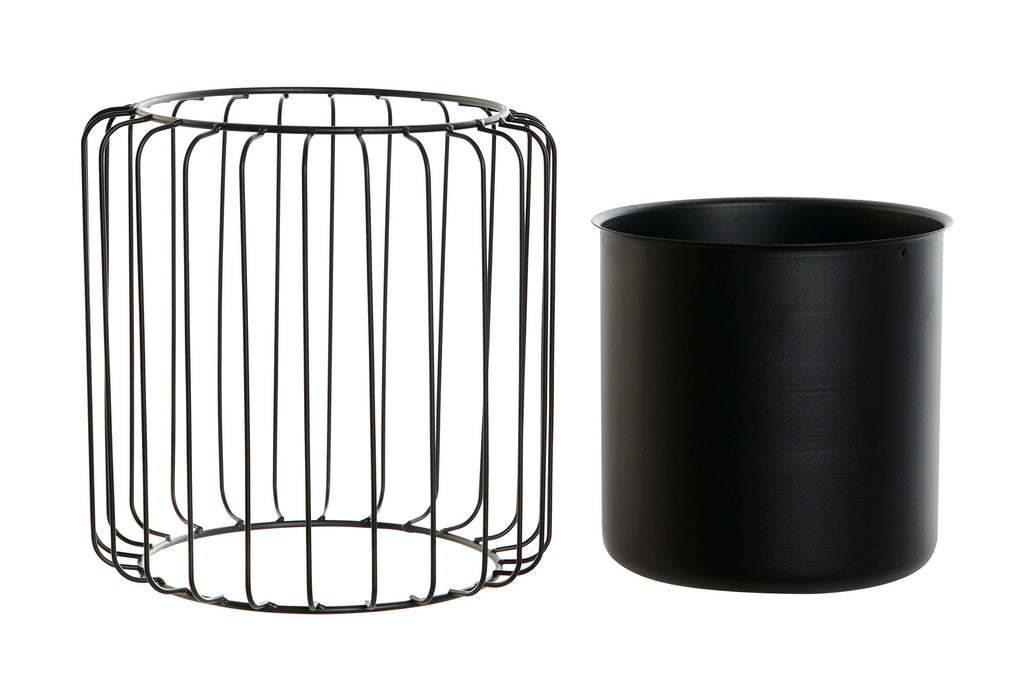 MACETERO METAL 26X26X26 NEGRO - Imagen 3