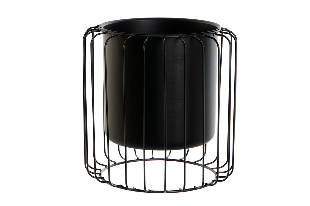 MACETERO METAL 26X26X26 NEGRO - Imagen 1