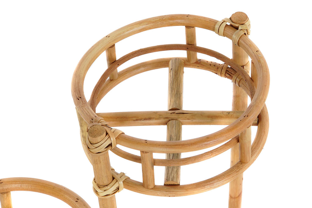 MACETERO RATAN 48X28X45 3 MACETAS NATURAL - Imagen 1