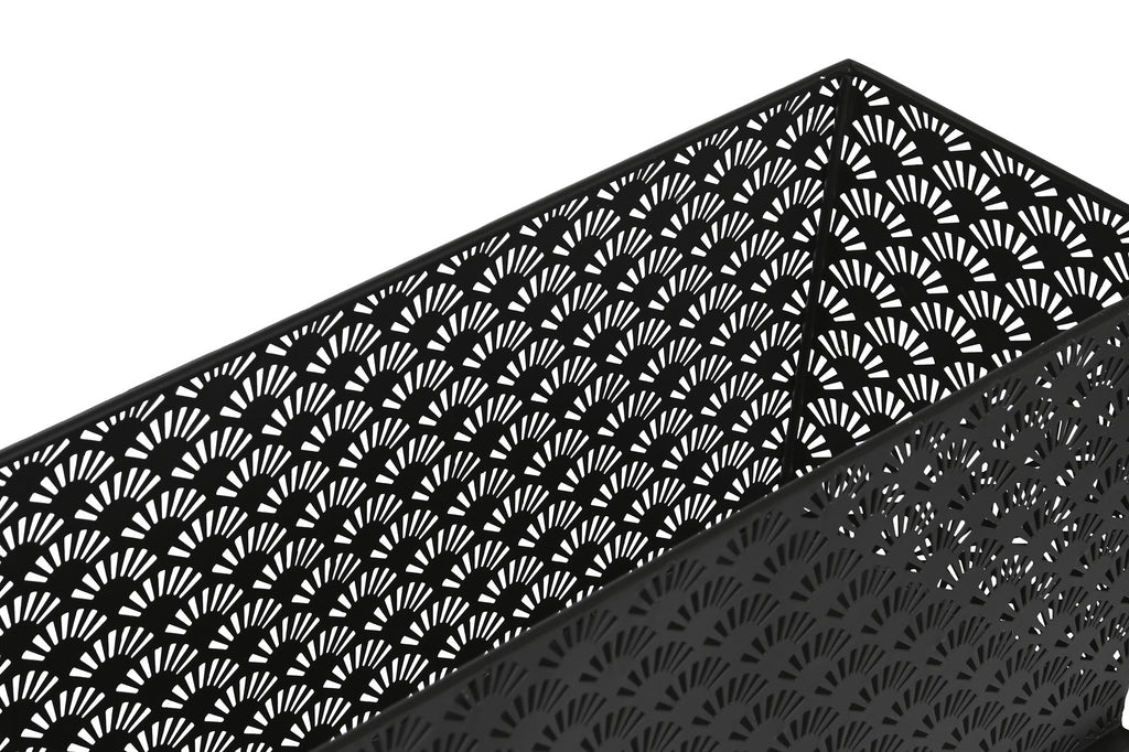 MACETERO SET 2 METAL 60X22X70 NEGRO - Imagen 2