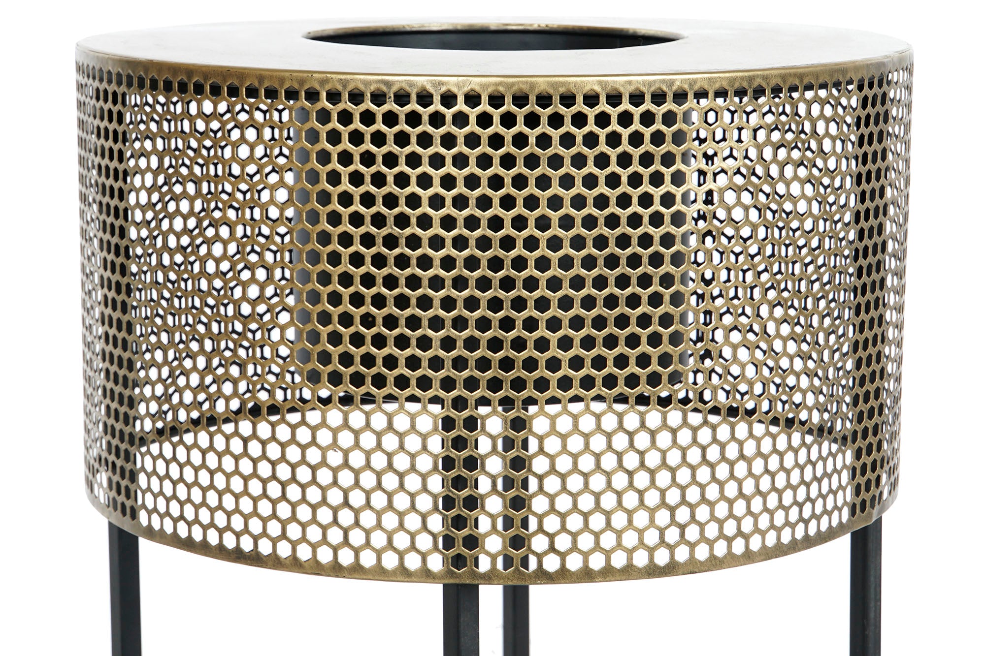 MACETERO SET 2 METAL 33X33X67 NEGRO - Imagen 2