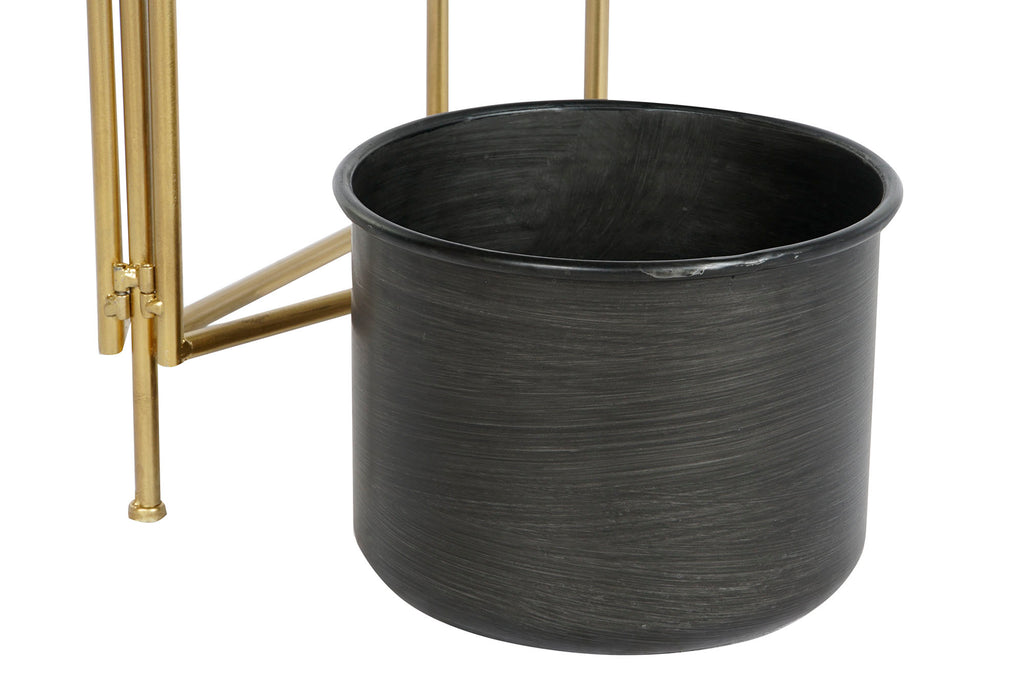 MACETERO METAL 30X21X80 DORADO - Imagen 6