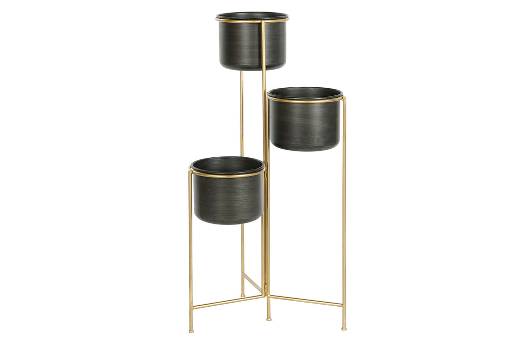 MACETERO METAL 30X21X80 DORADO - Imagen 3