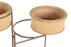 MACETERO BAMBU HIERRO 55X42X79 DESPLEGABLE MARRON - Imagen 4