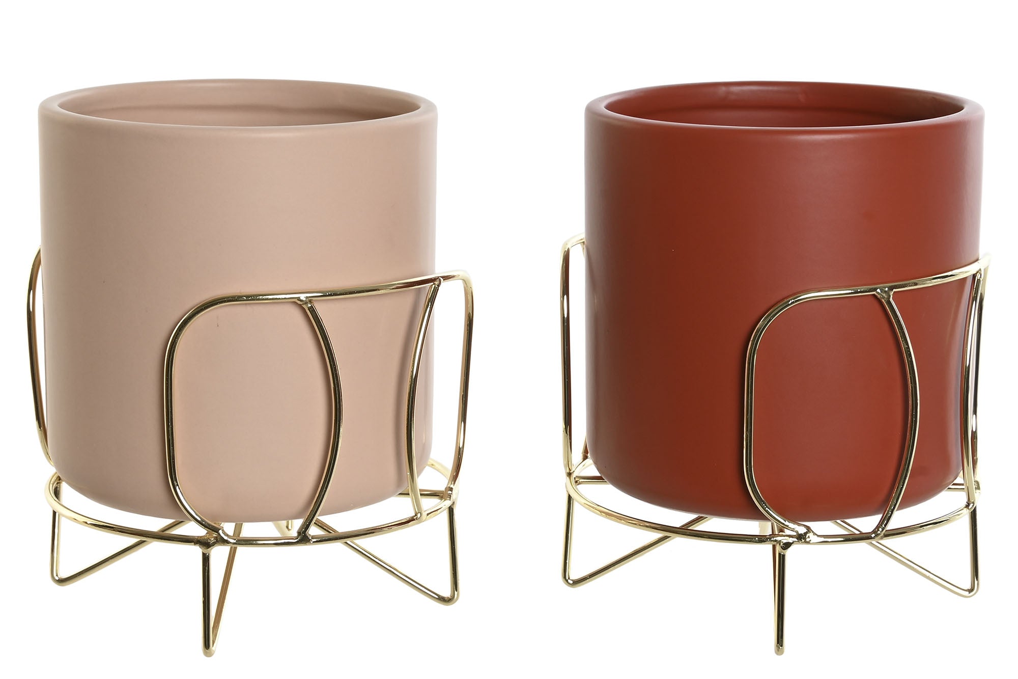 MACETERO GRES METAL 18X18X21 2 SURT. - Imagen 2