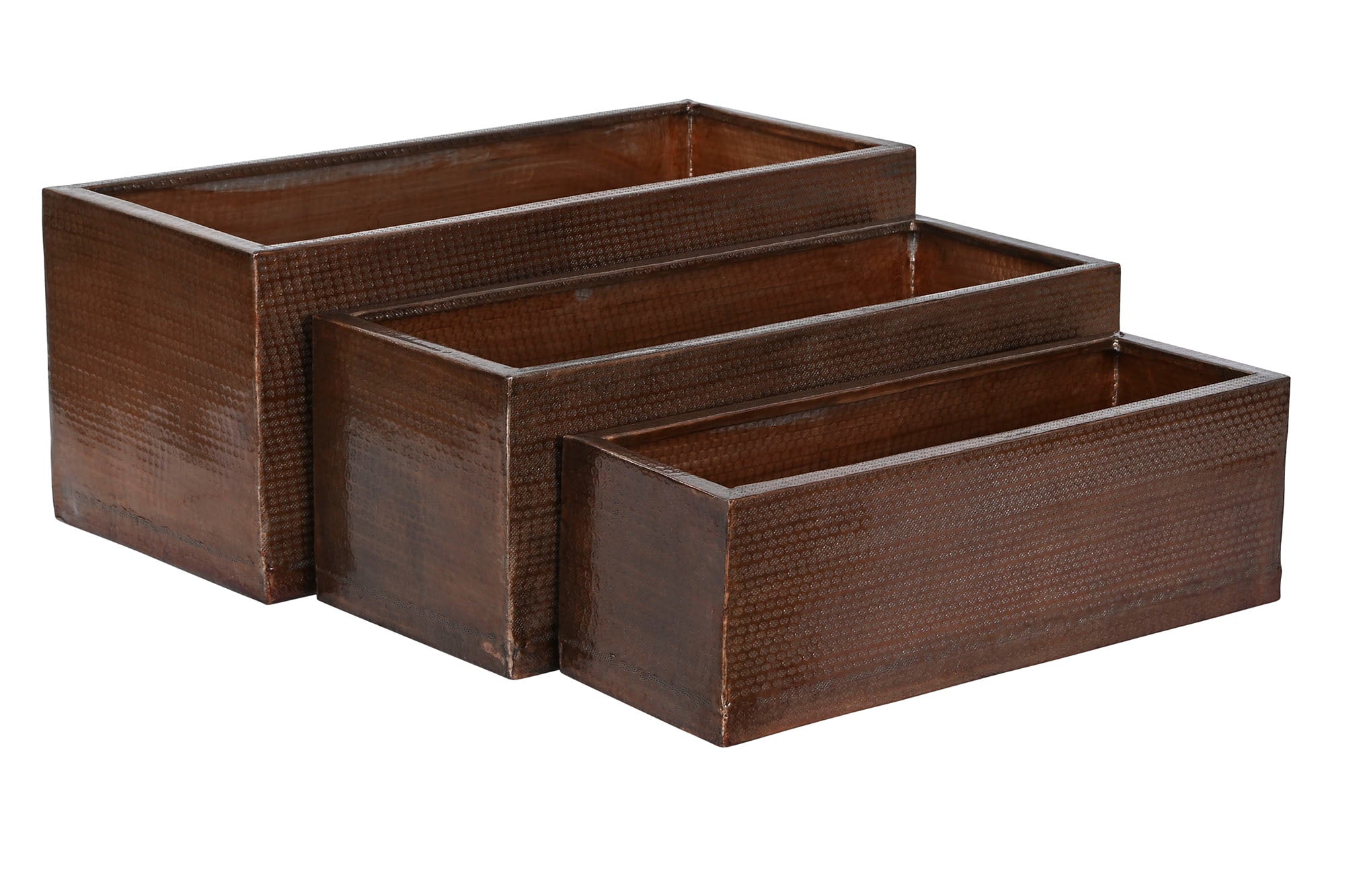 MACETERO SET 3 ALUMINIO 100X43X40 JARDINERA - Imagen 4