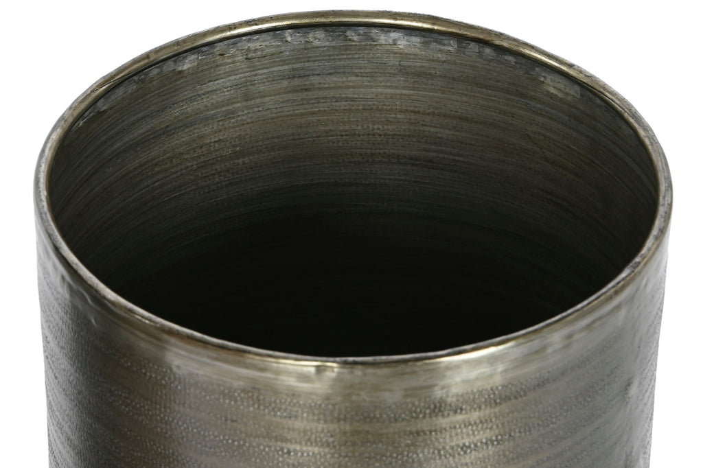 MACETERO SET 2 ALUMINIO 35X35X64 ENVEJECIDO - Imagen 2