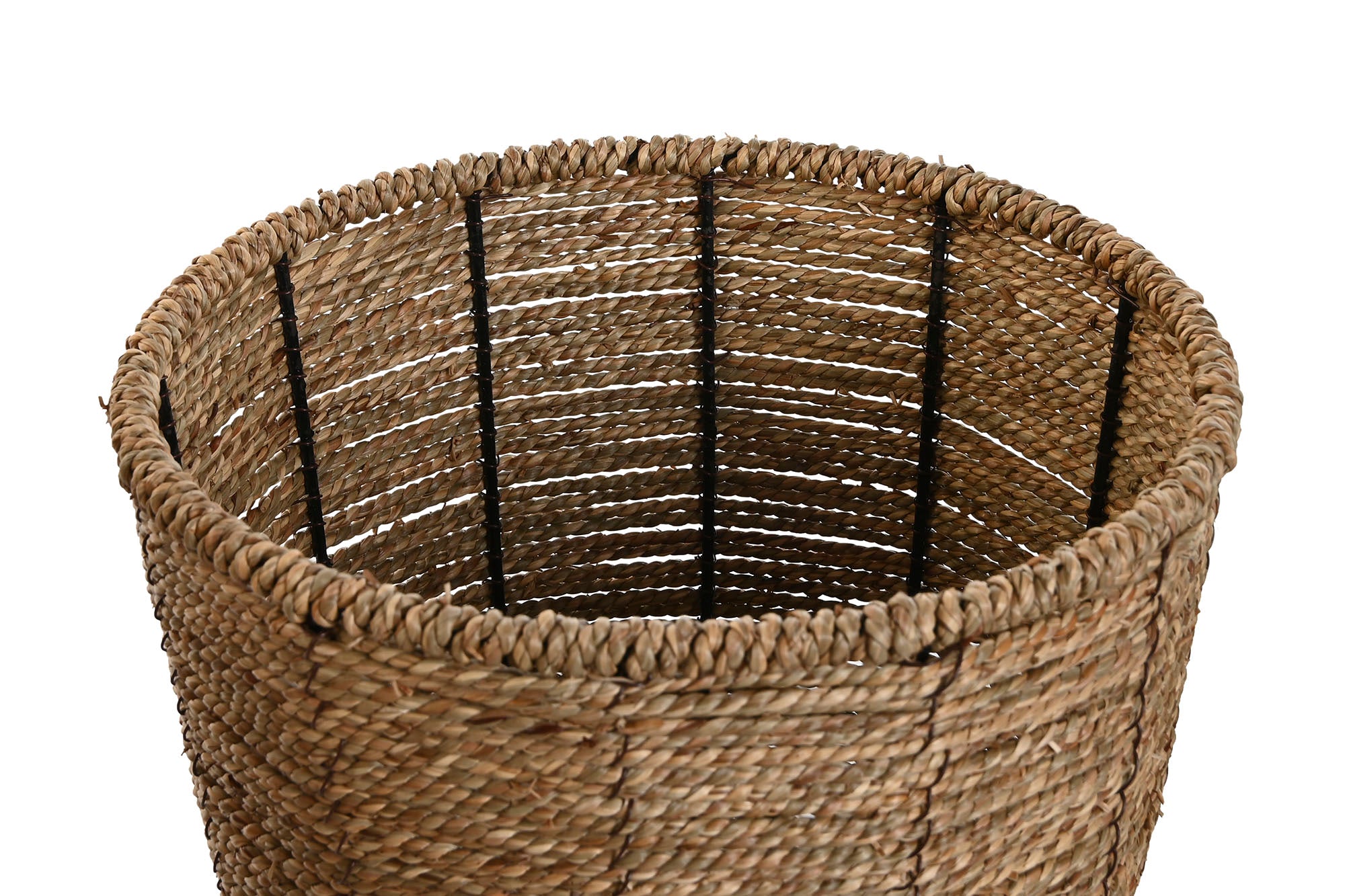 MACETERO SET 3 FIBRA 31X31X24 NATURAL MARRON - Imagen 2