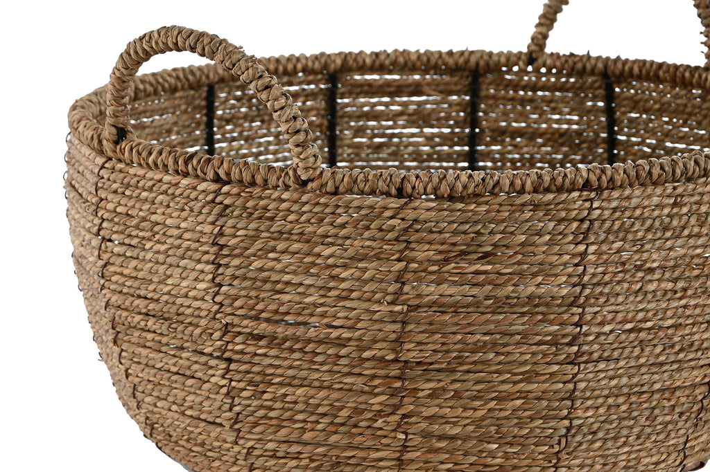 MACETERO SET 3 FIBRA METAL 34X33X15 ASA NATURAL - Imagen 2