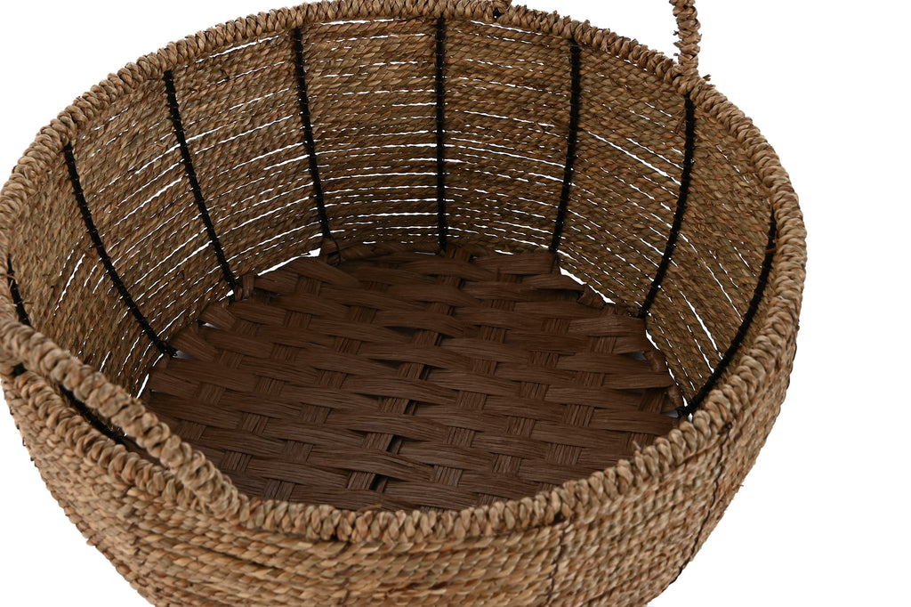 MACETERO SET 3 FIBRA METAL 34X33X15 ASA NATURAL - Imagen 1