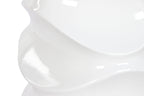 MACETERO FIBRA VIDRIO 38X38X81 ONDAS LACADO BLANCO - Imagen 1