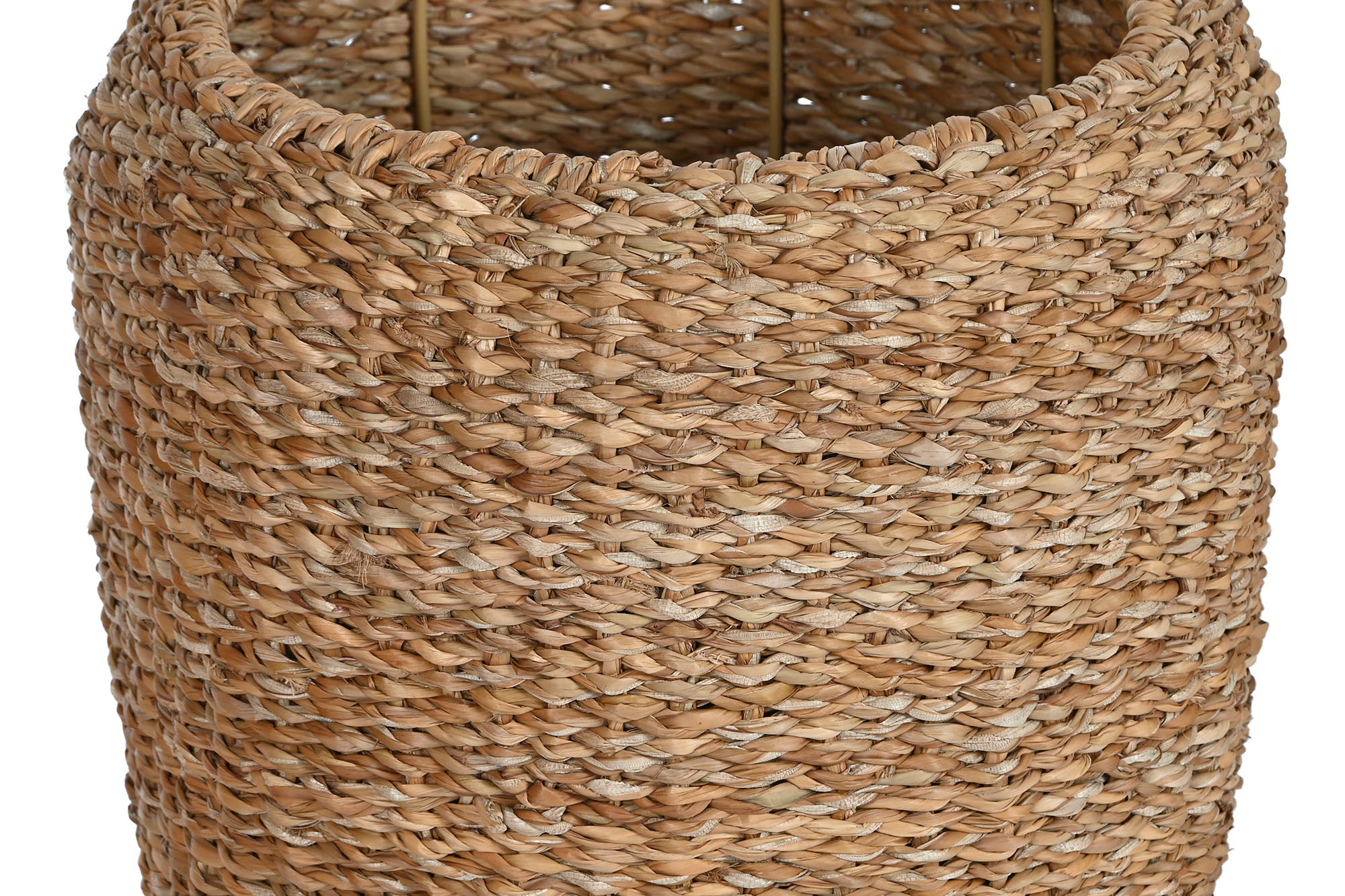 MACETERO SET 3 SEAGRASS METAL 43X43X70 NATURAL - Imagen 3