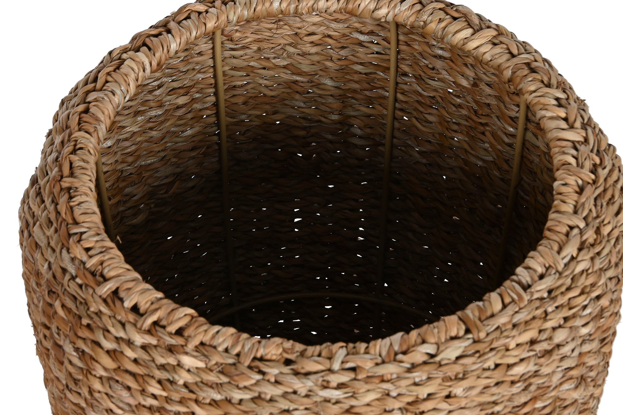 MACETERO SET 3 SEAGRASS METAL 43X43X70 NATURAL - Imagen 4