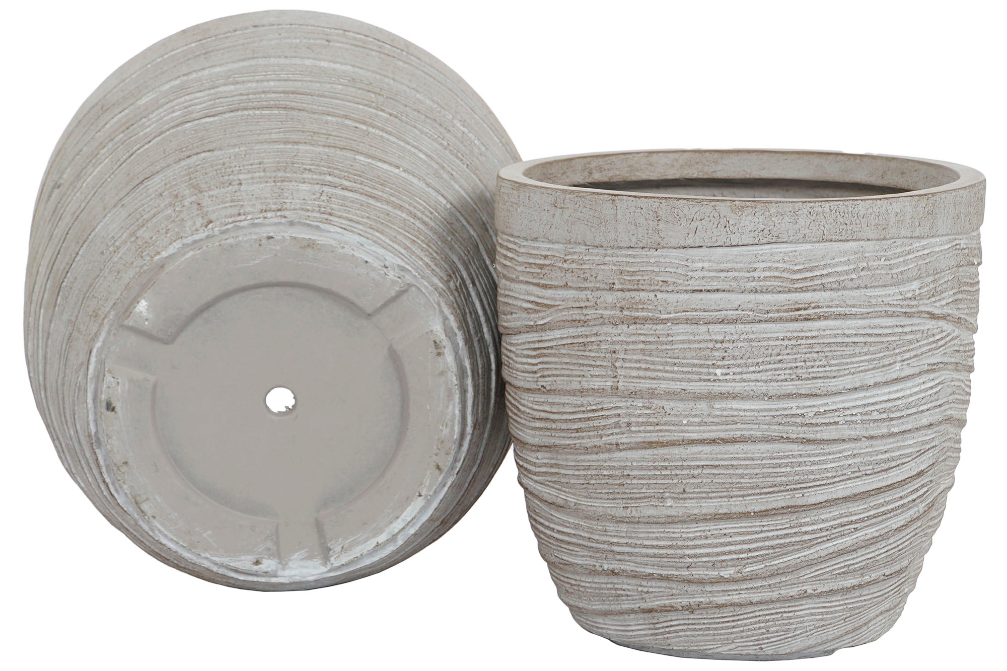 MACETA SET 3 MAGNESIA FIBRA VIDRIO 45X45X43,5 -20ê - Imagen 3