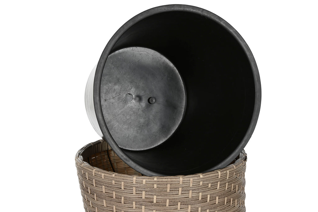 MACETERO SET 3 RATAN SINTETICO PP 40X40X45 NATURAL - Imagen 1