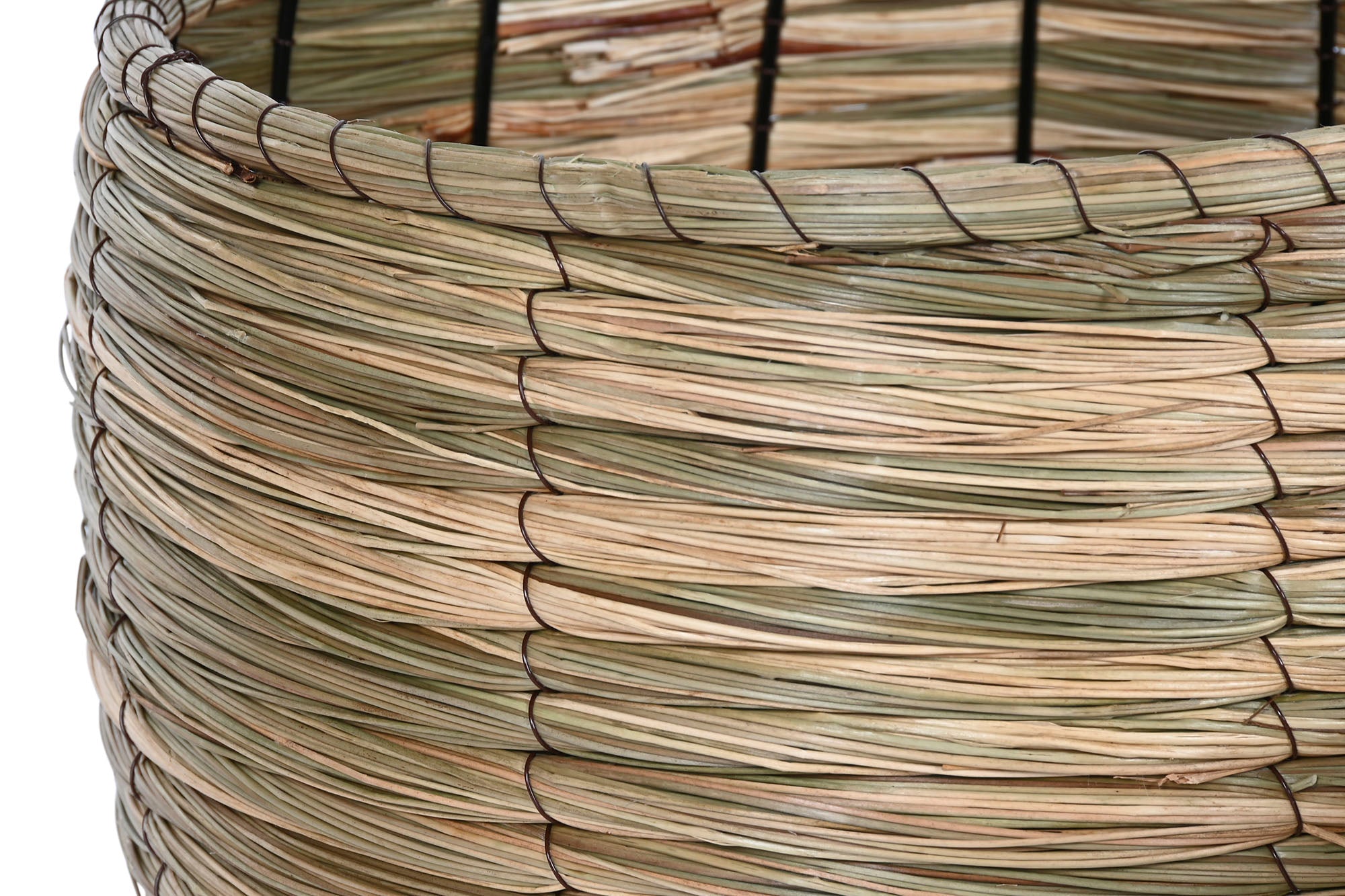 MACETERO SET 3 FIBRA 36X36X31 NATURAL MARRON - Imagen 2