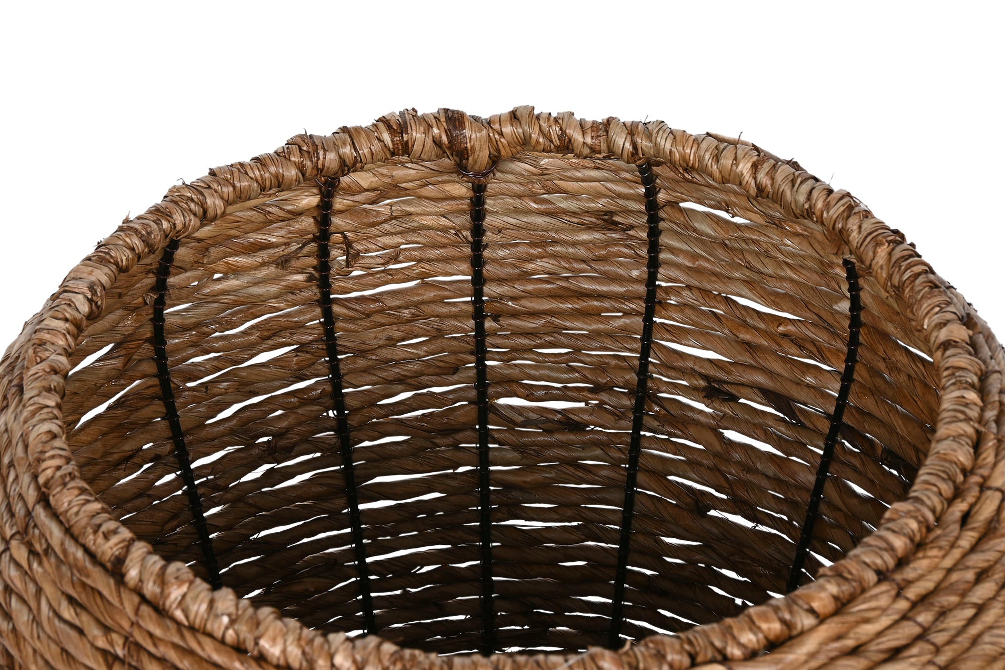 MACETERO SET 3 FIBRA METAL 41X41X32 NATURAL MARRON - Imagen 3