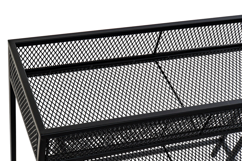 MACETERO SET 2 METAL 70X25X60,5 55X25X45 NEGRO - Imagen 1