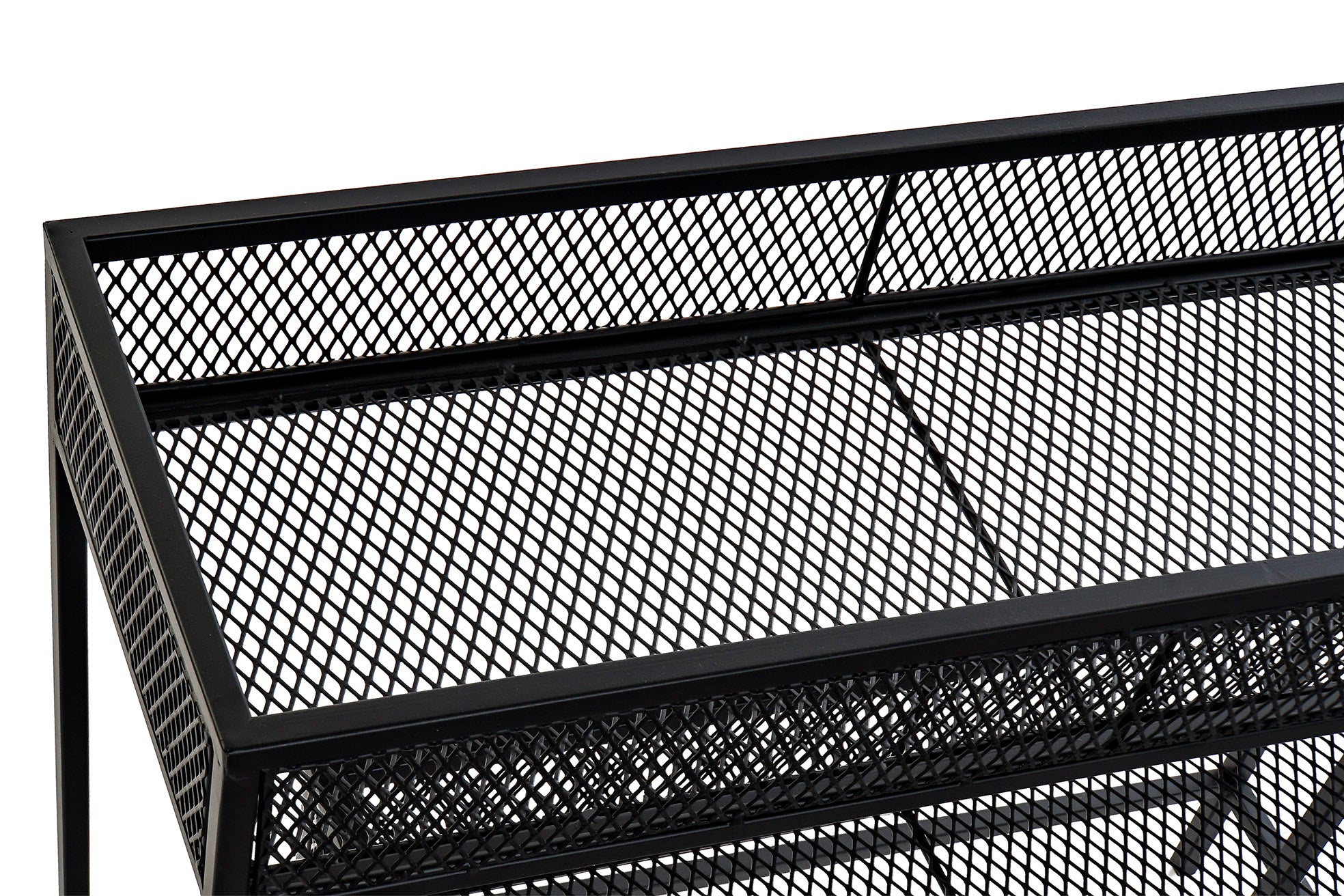 MACETERO SET 2 METAL 70X25X60,5 55X25X45 NEGRO - Imagen 1