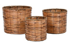 MACETERO SET 3 RATAN METAL 31X31X27 NATURAL MARRON - Imagen 4