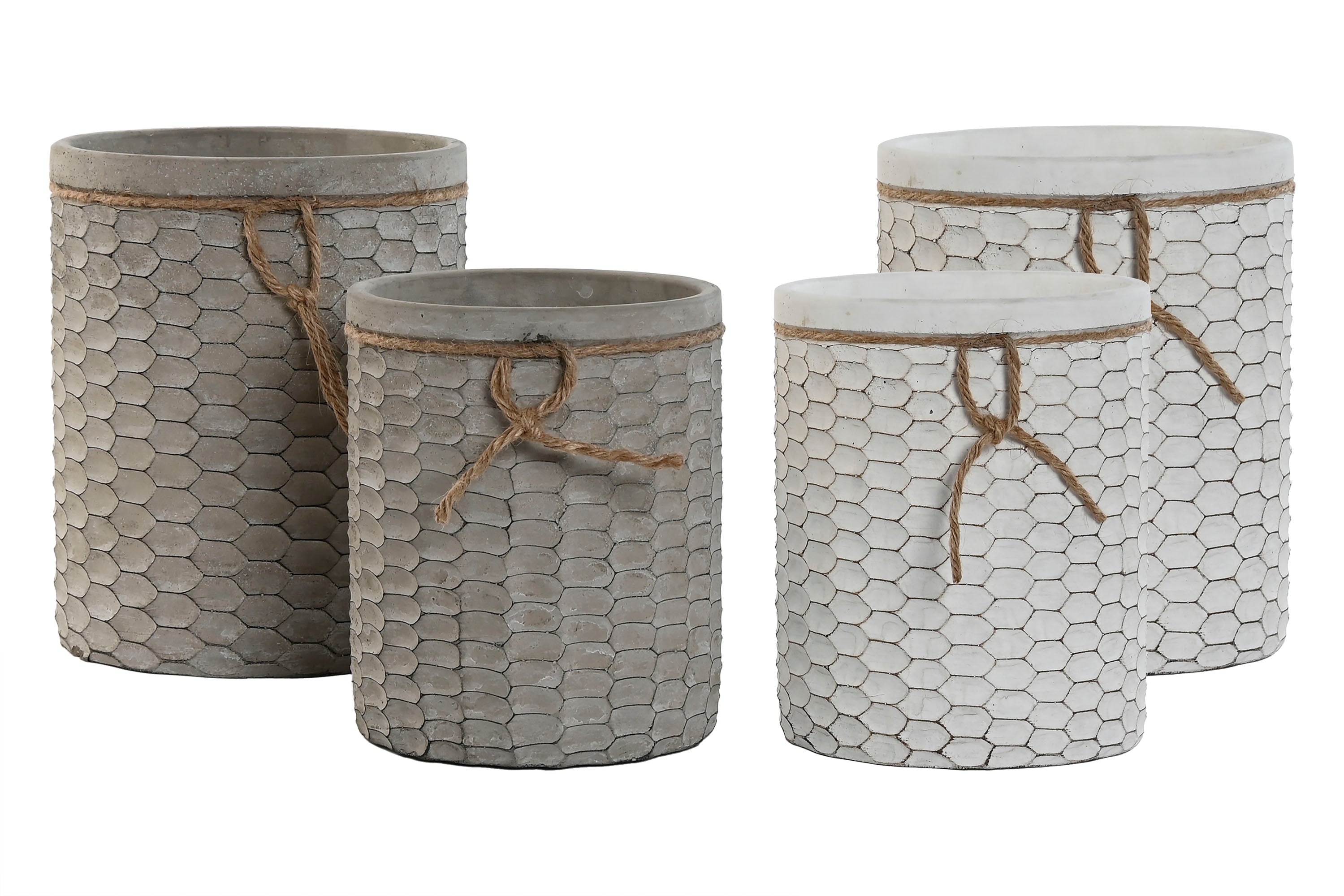 MACETERO SET 2 CEMENTO 17X17X21 PANEL ABEJA 2 SURT - Imagen 2