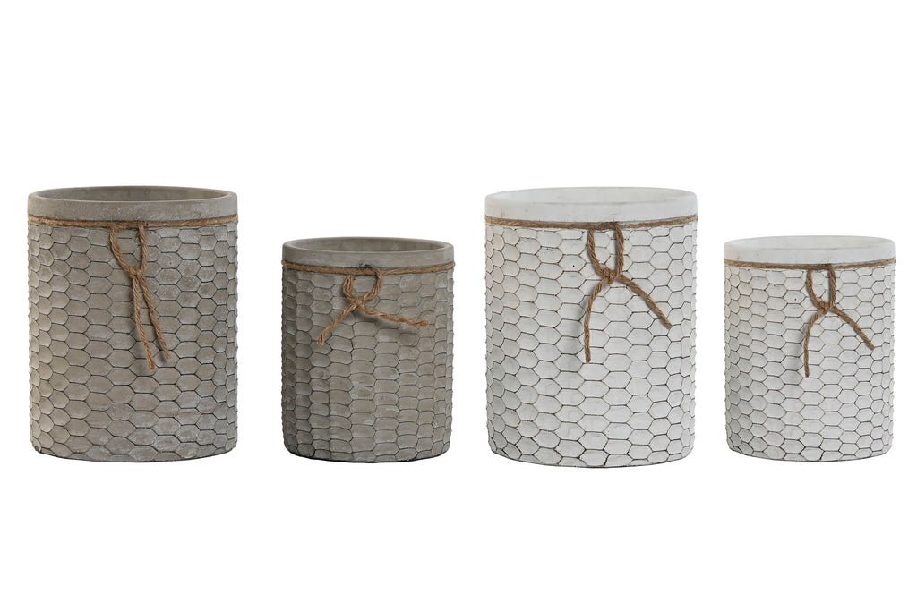 MACETERO SET 2 CEMENTO 17X17X21 PANEL ABEJA 2 SURT - Imagen 4