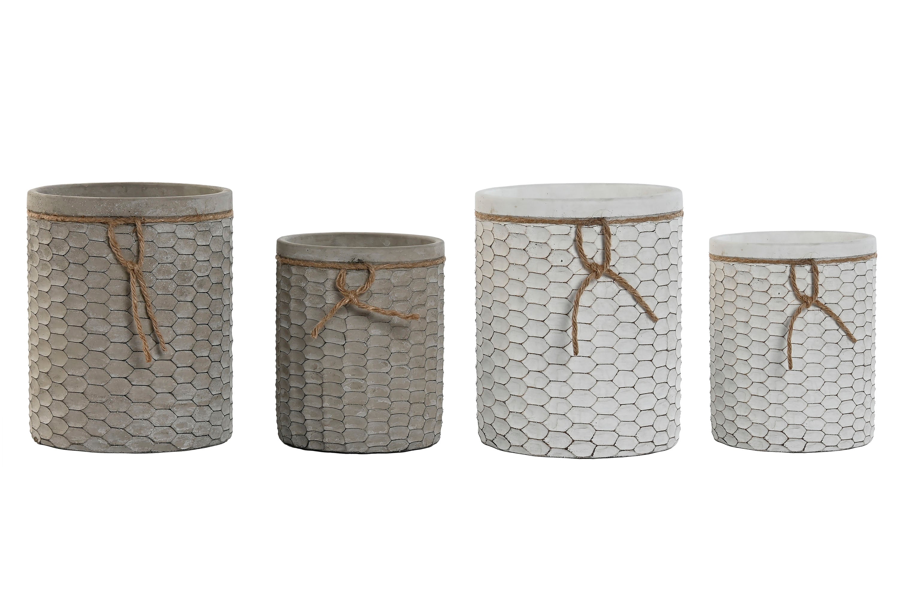 MACETERO SET 2 CEMENTO 17X17X21 PANEL ABEJA 2 SURT - Imagen 4