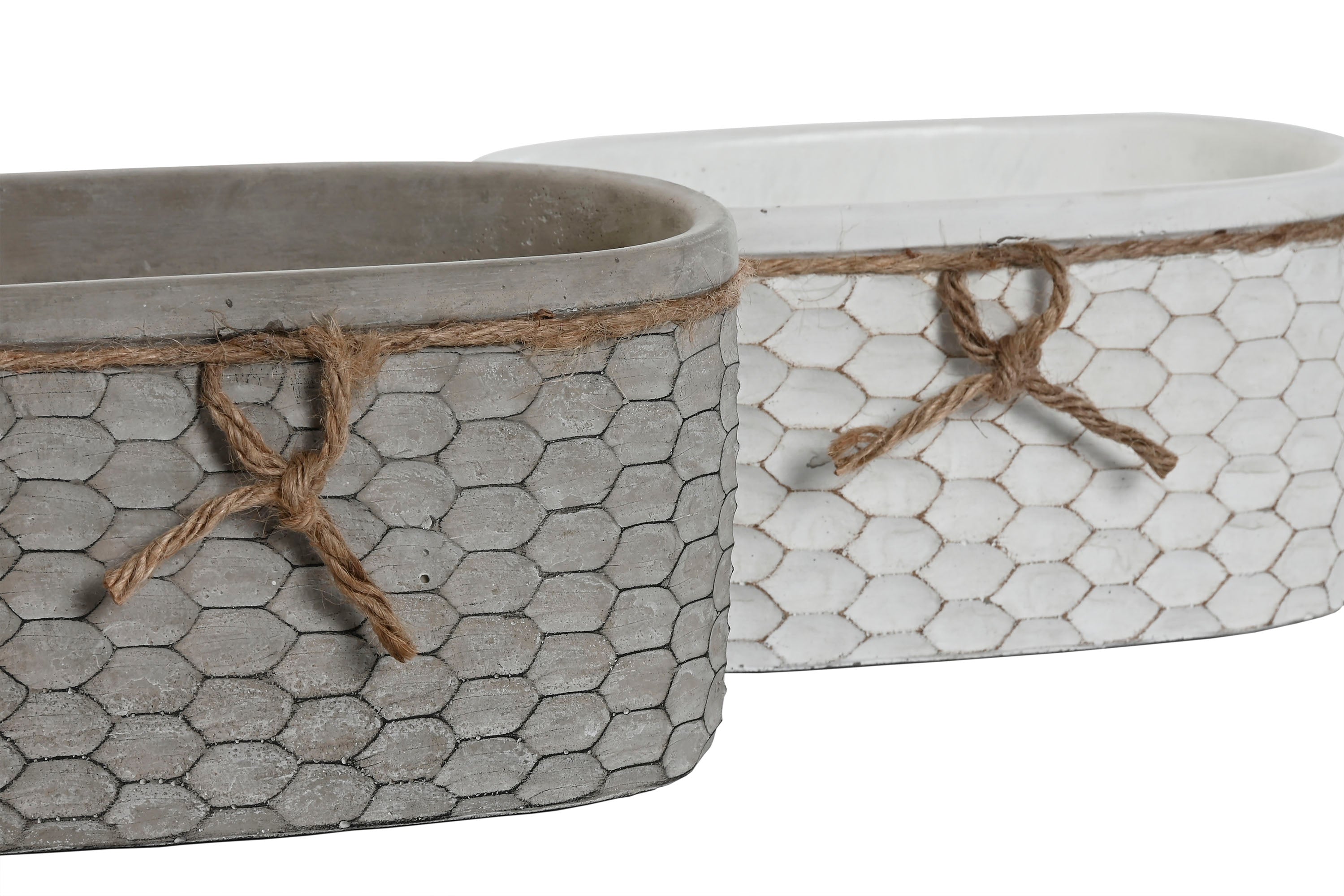 MACETERO SET 2 CEMENTO 23X13X11 PANEL ABEJA 2 SURT - Imagen 3