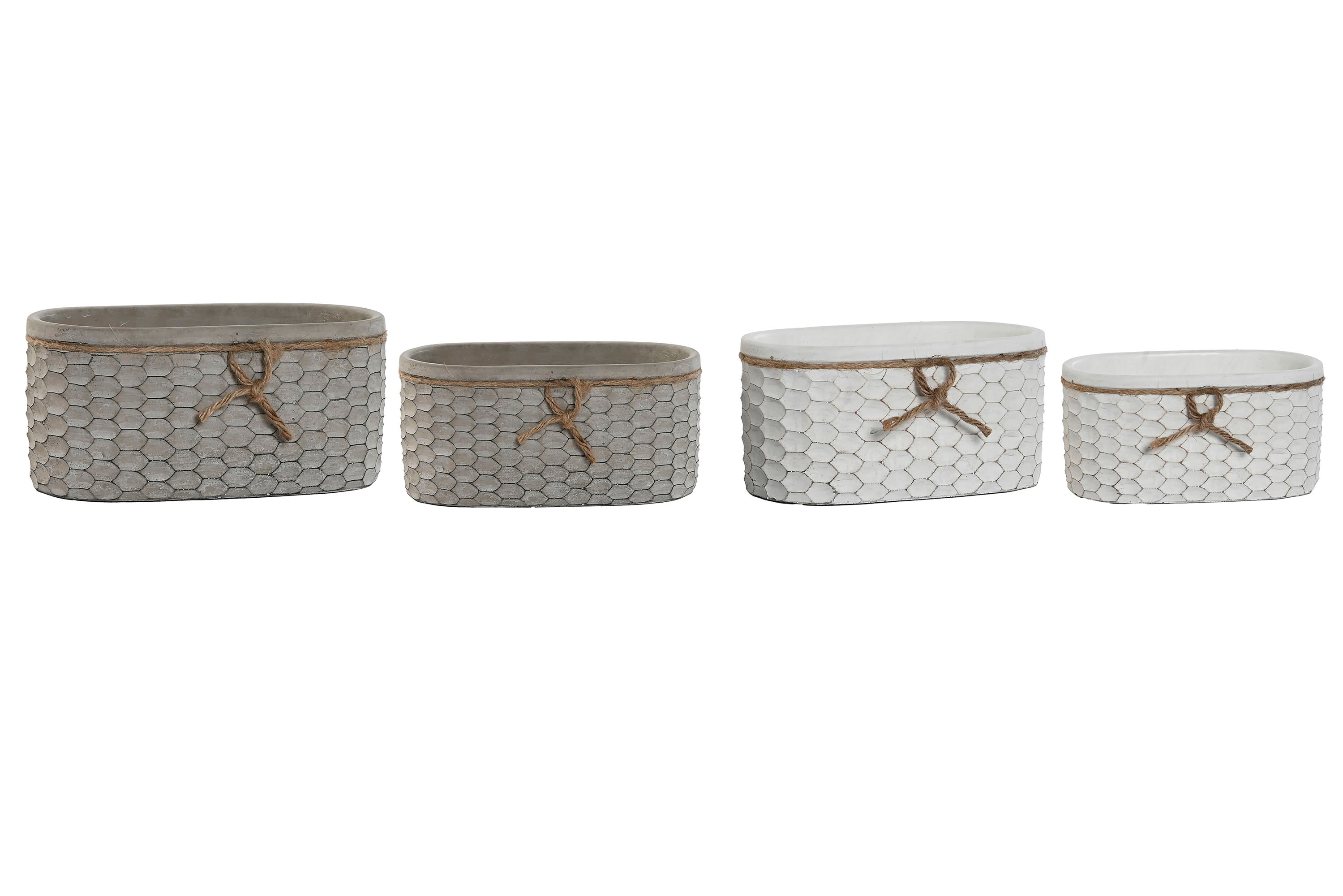 MACETERO SET 2 CEMENTO 23X13X11 PANEL ABEJA 2 SURT - Imagen 2