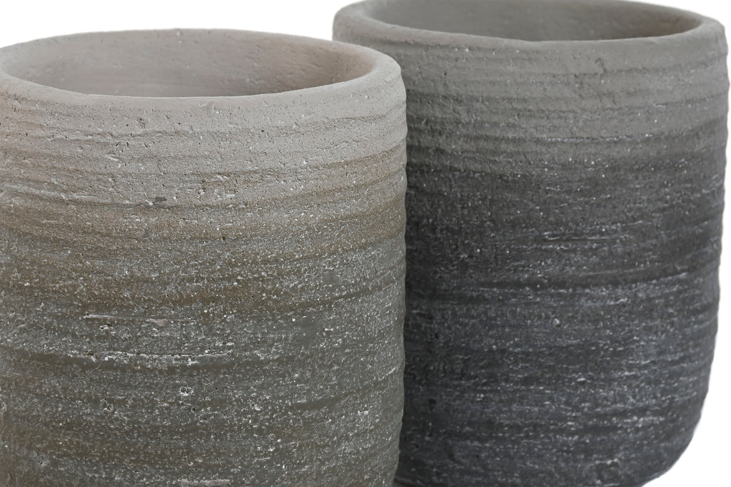 MACETERO SET 2 CEMENTO 17X17X20 DIFUMINADO 2 SURT. - Imagen 1